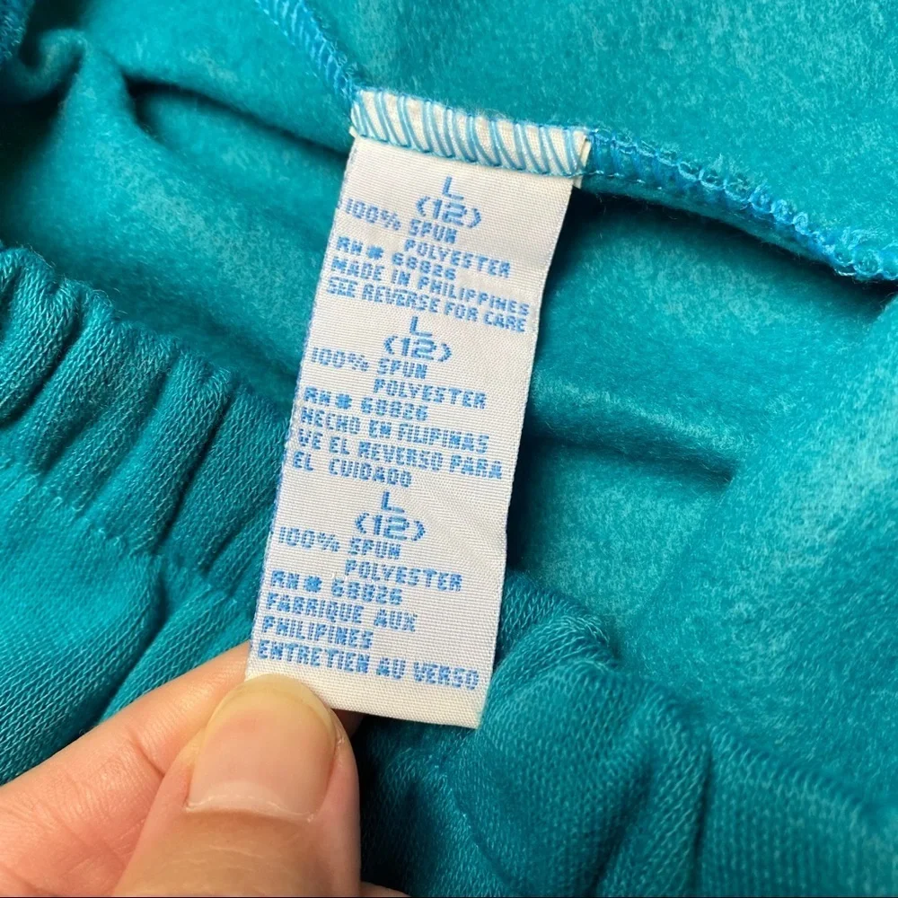 Vintage Zing Blue Butterfly Sweat Suit Girls 12 - Picture 8 of 8